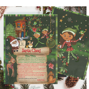 Whimsical officiellt brev från Santas skrivbord me