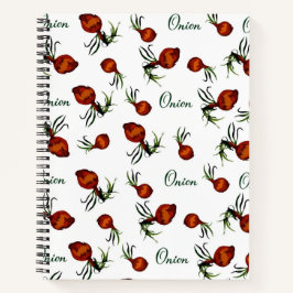 Whimsical Onion Pattern Notebook