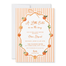 Whimsical Orange Liten Söting Bebis Shower