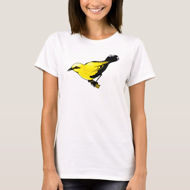 Whimsical Oriole Bird T-shirt (Framsida)