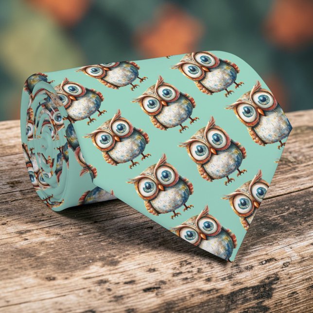 Whimsical Owl Custom Necktie Tie Slips (Skapare uppladdad)