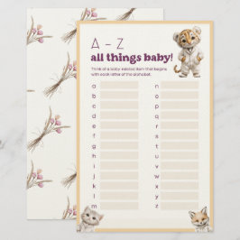 Whimsical Pajama Animals: All Things Baby Game  Brevpapper