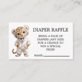 Whimsical Pajama Parade Tiger Diaper Raffle Tilläggskort