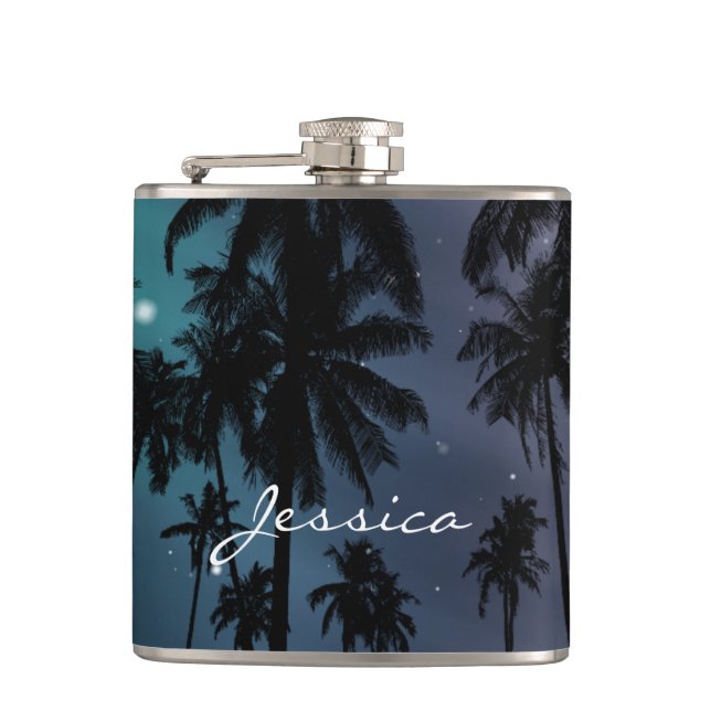 Whimsical Palm Trees and Starry Night Personalised Fickplunta (Framsidan)