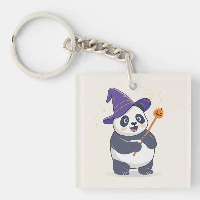 Whimsical Panda Trollkarl med Magisk Hatt (Framsidan)