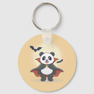Whimsical Panda Trollkarl med Magisk Hatt Nyckelring