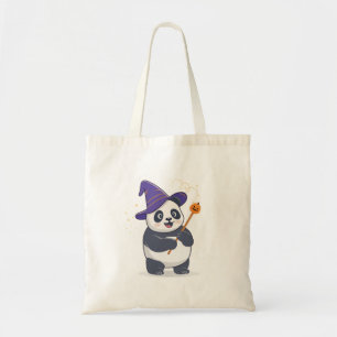 Whimsical Panda Trollkarl med Magisk Hatt Tygkasse