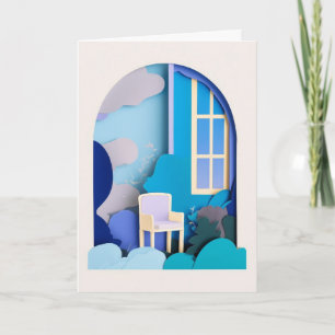 Whimsical Pappers Trädgård Serenitet Kort