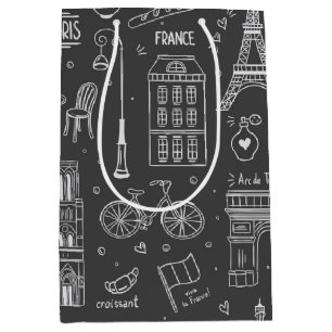 Whimsical Paris Doodles Mönster
