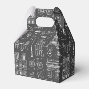 Whimsical Paris Doodles Mönster Presentaskar