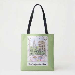 Whimsical Paris och Eiffel Torn ALWAYS PARIS Tygkasse