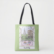 Whimsical Paris och Eiffel Torn Fransk Chef