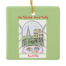 Whimsical Paris och Eiffeltornet Fransk kock