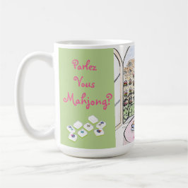 Whimsical Paris och Eiffeltornet MAHJONG Kaffemugg
