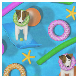 Whimsical Parson Jack Russell Terrier bassäng part Tyg