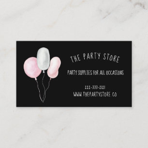 Whimsical Party Balloons Affärskort Visitkort