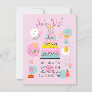 Whimsical Partytime Barn Kalas Inbjudan