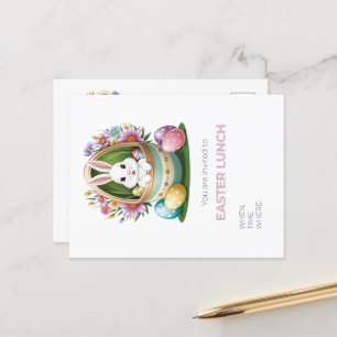 Whimsical Påskägg Hunt: Bunny Vykort
