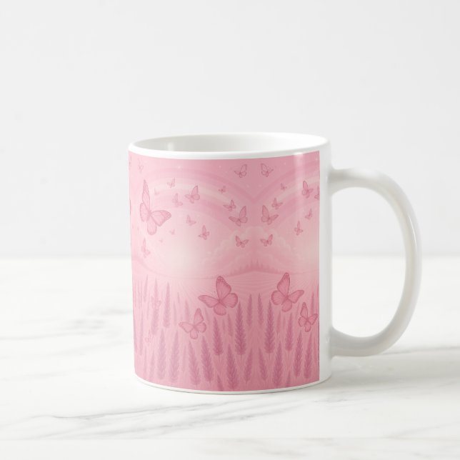 Whimsical Pastel Butterfly Sunrise Mug Kaffemugg (Höger)