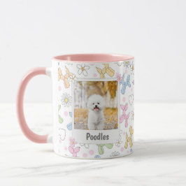  Whimsical Pastel Custom Photo Poodle Throw Pillow Mugg