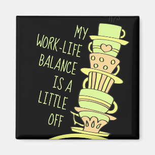 Whimsical Pastel Kaffe koppar and Typography Magnet