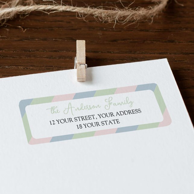 Whimsical Pastel Return Address Label Returadress Etikett (Skapare uppladdad)