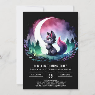 Whimsical Pastel Varg Birthday Inbjudningar