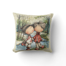 Whimsical Pastell Kärlekspar Ritning