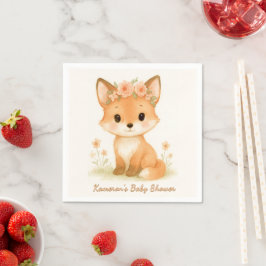 Whimsical Pastell Skogssnurrande Flickebarnkalas Pappersservett