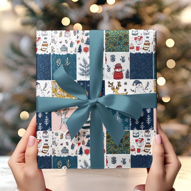 Whimsical Patchwork Christmas  Presentpapper (Skapare uppladdad)