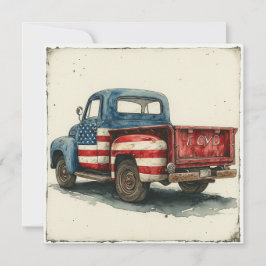 Whimsical Patriot Pickup: Vintage Glory Julkort