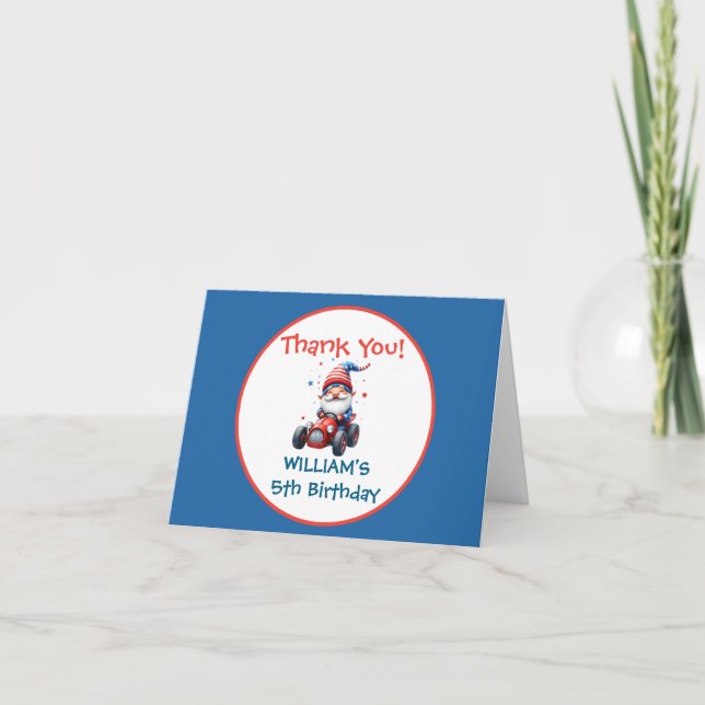 Whimsical Patriotisk Stjärna Födelsedag  Tack Kort (Framsida)