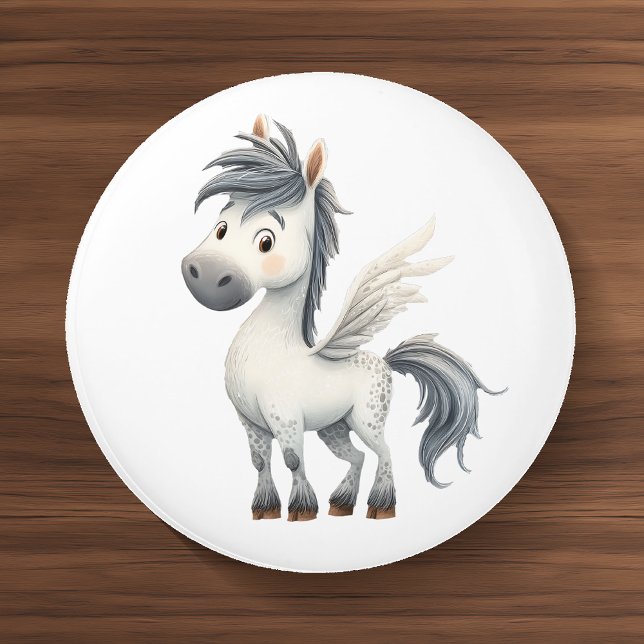Whimsical Pegasus Ceramic Kids Room Knopp (Skapare uppladdad)