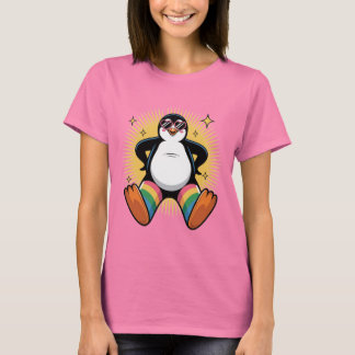 Whimsical Penguin Caroon T Shirt