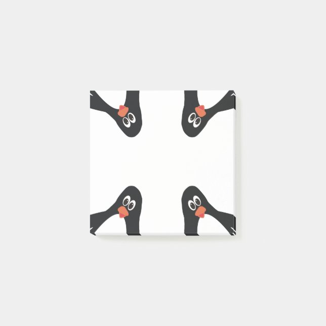 Whimsical Penguins i hörnnoterna Post-it Block (Framsida)