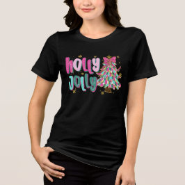 whimsical penseldrag julgran - Holly Jolly T Shirt