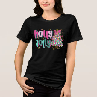 whimsical penseldrag julgran - Holly Jolly T Shirt