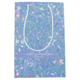 Whimsical Periwinkle Glitter Affärsgåvpåsar