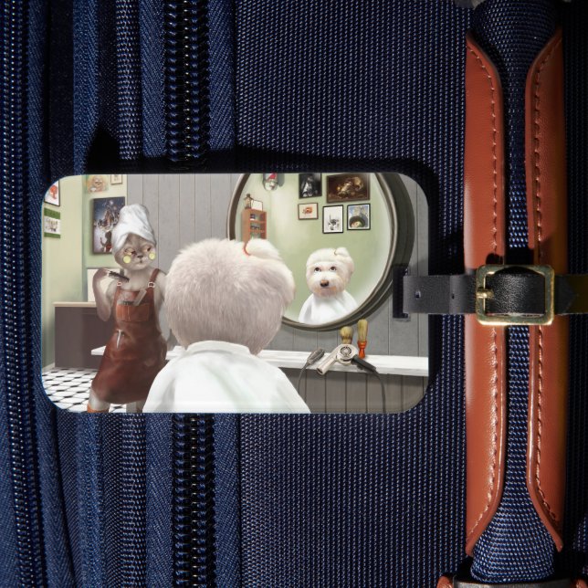 Whimsical Pet Barber Shop Bagagebricka (Framsida Insitu 4)