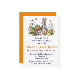 Whimsical Peter Rabbit Boy Birthday Bash Inbjudningar