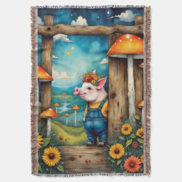 Whimsical Piglet Filt