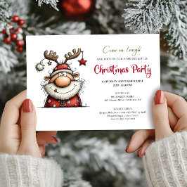 Whimsical Playful Santa Claus Holiday Party Card Inbjudningar