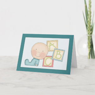 Whimsical Pojke Grattiss Card Kort