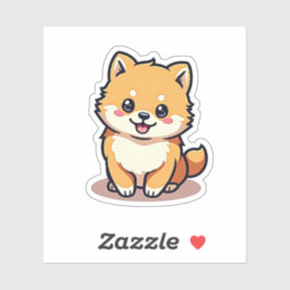 Whimsical Pomeranian, Bright and Beaming, Small Klistermärken