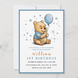 Whimsical Pooh & Vänner Födelsedag Inbjudningar