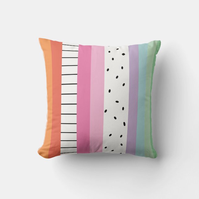 Whimsical Pop-ränder Kudde (Framsida)