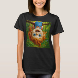 Whimsical Porslin Barn Konst T-Shirt