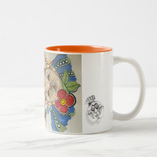 "Whimsical Porträtt" Ansikte Mugg