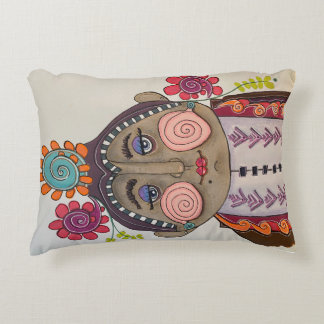 Whimsical Porträtt  Prydnadskudde