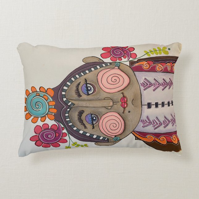 Whimsical Porträtt  Prydnadskudde (Framsidan)